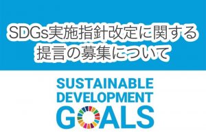 【〆切10/17】日本のSDGsの取り組みや政策に関する提言を募集します